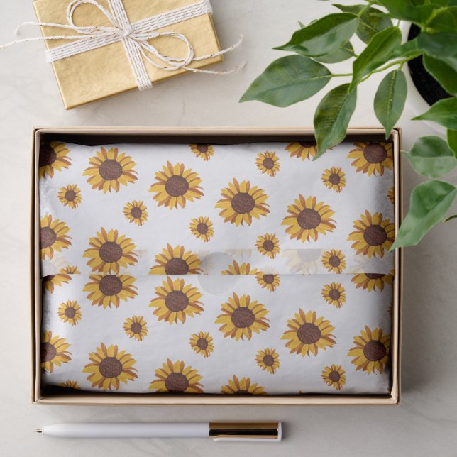 Miniature Sunflowers Pattern Tissue Paper (Gift)