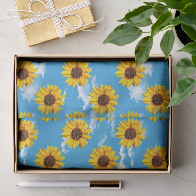 Miniature Sunflowers Pattern Tissue Paper (Gift)