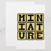 Miniature, Tiny Collectible (Front/Back)