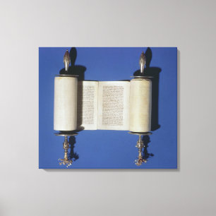 Miniature Torah Scroll, 1765 Canvas Print