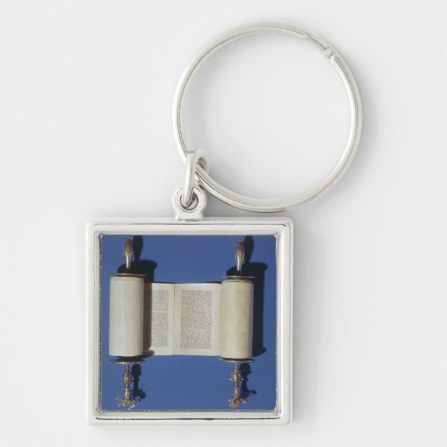 Miniature Torah Scroll, 1765 Keychain (Front)