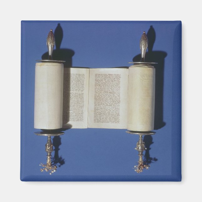 Miniature Torah Scroll, 1765 Magnet (Front)