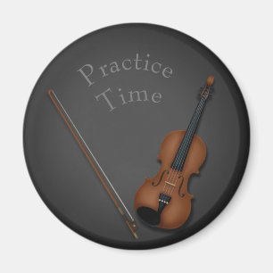 Miniature Violin & Bow Inside Personalized Magnet