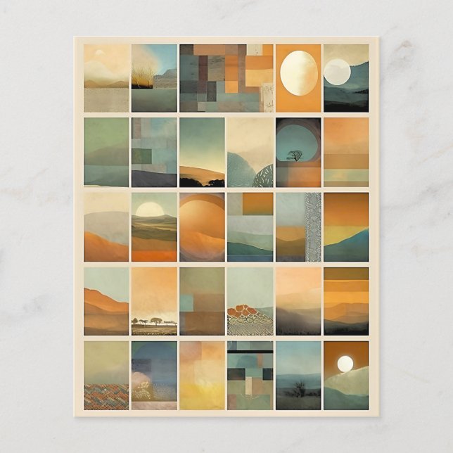 Miniatures Landscapes Decoupage Scrapbook Paper (Front)