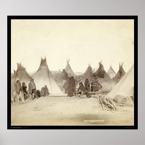 Miniconjou Indian Tipi Camp SD 1891 Poster