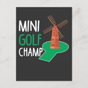 Minigolf Champ Putt Golfing Mini Golf Champion Postcard