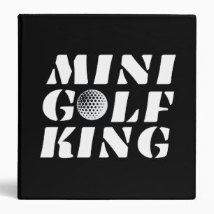 Minigolf King Minigolfer Champion Winner 3 Ring Binder