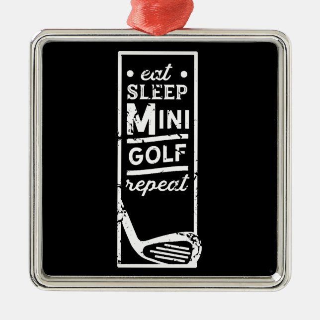Minigolf Mini Golfing Mini Golfer Mini Golf Golfer Metal Ornament (Front)