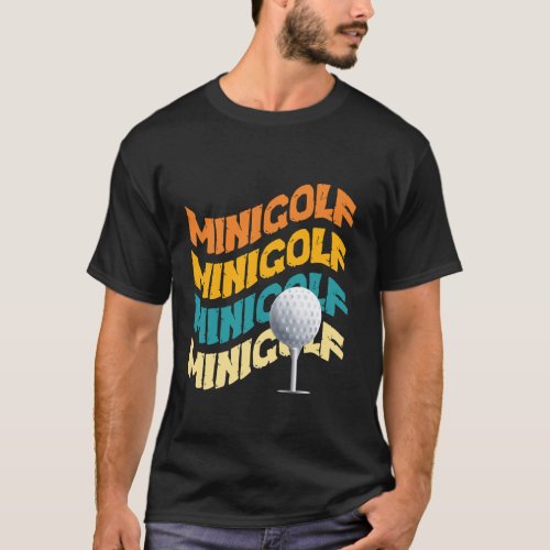 Minigolf Retro Golfing Costume Golf course T-Shirt