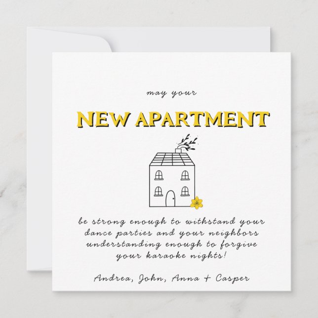 MINIIMALIST  Congrats On Your New Apartment Holiday Card (Front)