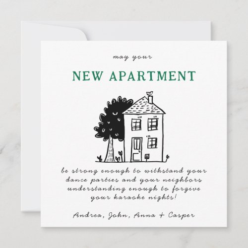 MINIIMALIST  Congrats On Your New Apartment Holiday Card