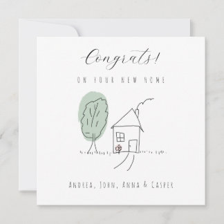 MINIIMALIST  Congrats On Your New Home Holiday Card