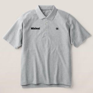 Minimal 01 design embroidered polo shirt