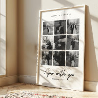 Minimal 1st Anniversary Wedding 9 Photo Collage