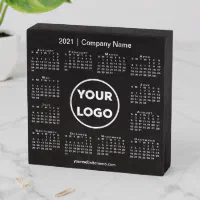 Minimal 2021 Calendar with Company Logo on Black Wooden Box Sign | Zazzle Minimal 2021 Calendar with Company Logo on Black Wooden Box Sign | Zazzle