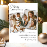 Minimal 2 Photo Christmas Holiday Card<br><div class="desc">Looking to add a personal touch to your holiday greetings this year? Our modern Christmas cards are just the ticket! With a cool winter white background to evoke the season's chill, and space for not one, but two of your favorite photos, these cards are a festive canvas for your cherished...</div>