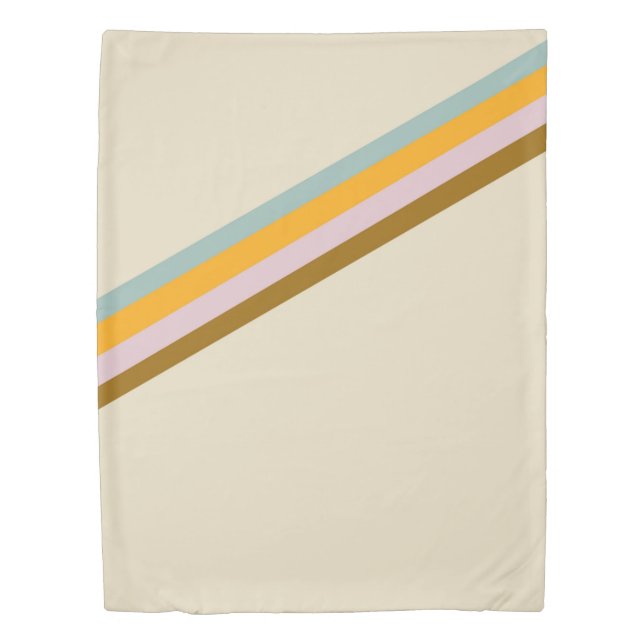 Minimal 70s Retro Stripes #1 #decor #art Duvet Cover (Front)