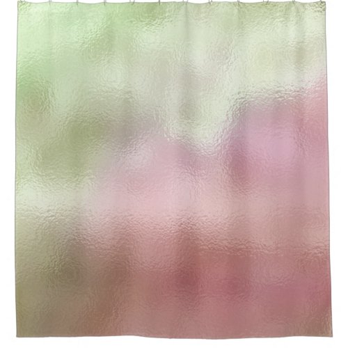 Minimal Abstract Art Glass Mint Green Pink Pastel Shower Curtain