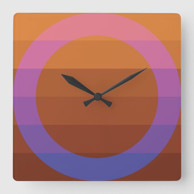 Minimal Abstract Colors Clock (Front)