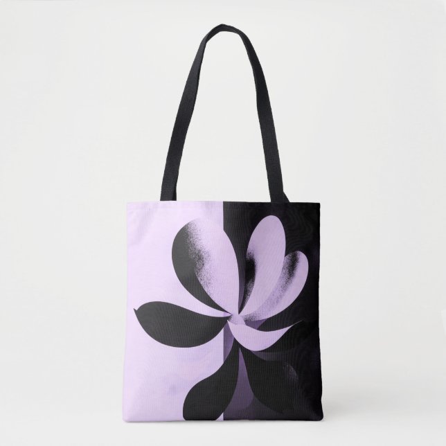 Minimal Abstract Floral Tote Bag (Front)