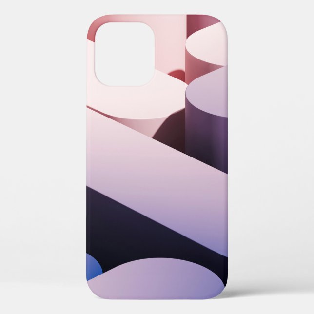 Minimal abstract mockup background. Blue and pink  Case-Mate iPhone Case (Back)