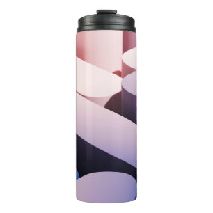 Minimal abstract mockup background. Blue and pink Thermal Tumbler