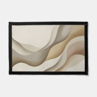 Minimal Abstract Neutral Waves Canvas Wall Art Pennant