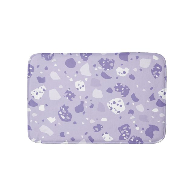 Minimal abstract purple pattern bath mat (Front)