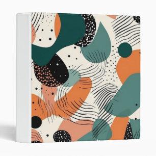 Minimal Abstract Seamless Pattern - Geometric (12) 3 Ring Binder