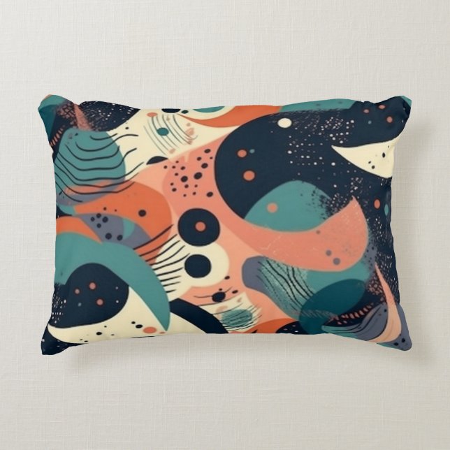 Minimal Abstract Seamless Pattern - Geometric (13) Accent Pillow (Front)