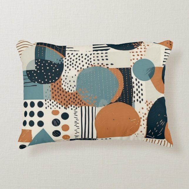 Minimal Abstract Seamless Pattern - Geometric (14) Accent Pillow (Front)