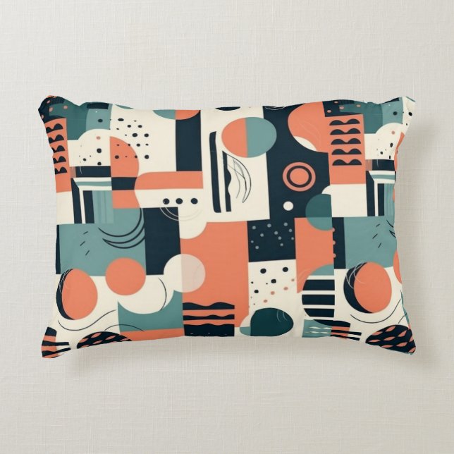 Minimal Abstract Seamless Pattern - Geometric (1) Accent Pillow (Front)