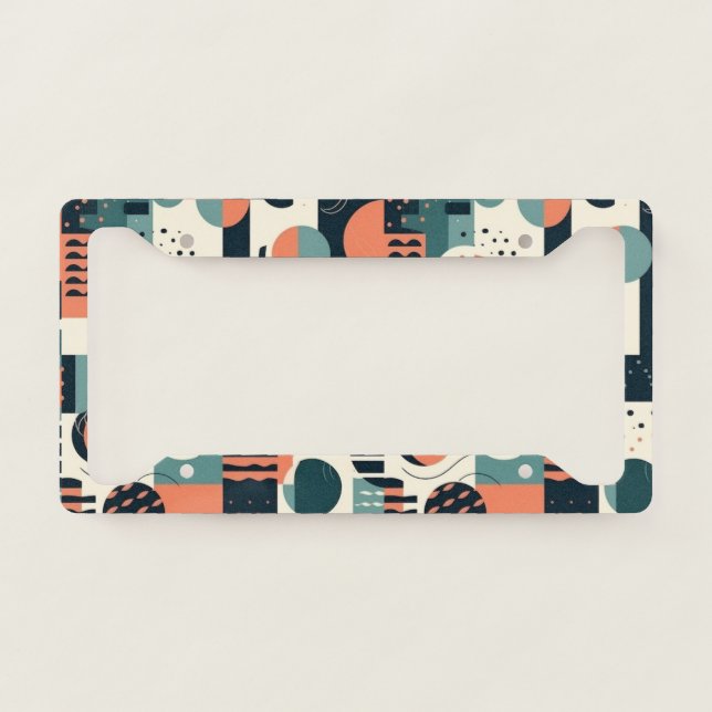 Minimal Abstract Seamless Pattern - Geometric (1) License Plate Frame (Front)