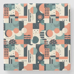 Minimal Abstract Seamless Pattern - Geometric (1) Stone Coaster