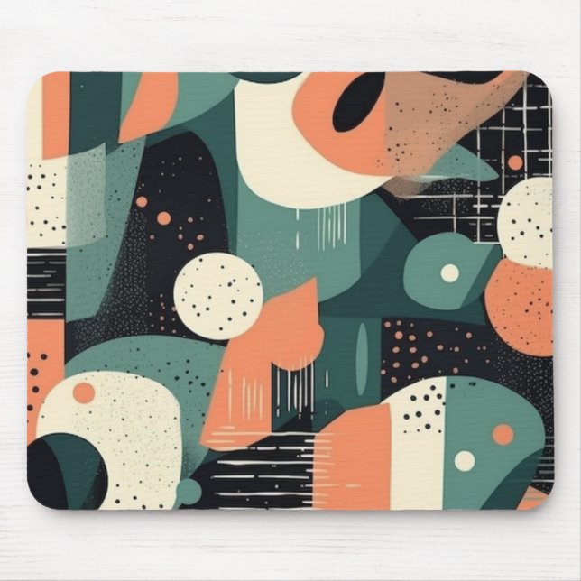 Minimal Abstract Seamless Pattern - Geometric (4) Mouse Pad (Front)