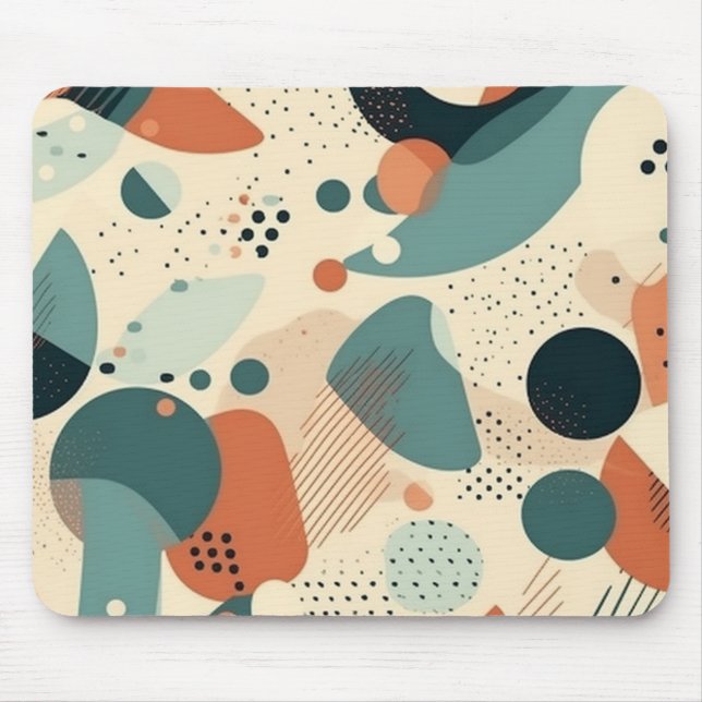 Minimal Abstract Seamless Pattern - Geometric (5) Mouse Pad (Front)