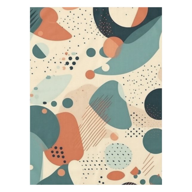 Minimal Abstract Seamless Pattern - Geometric (5) Tablecloth (Front)