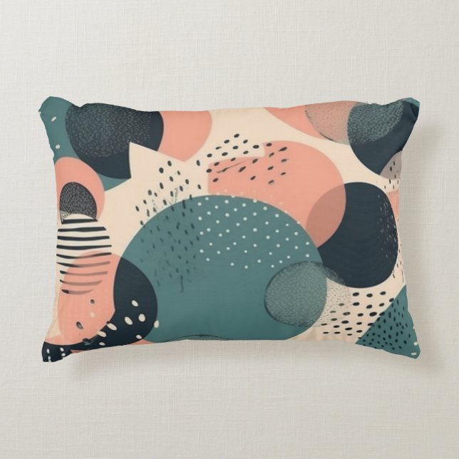 Minimal Abstract Seamless Pattern - Geometric (6) Accent Pillow (Front)