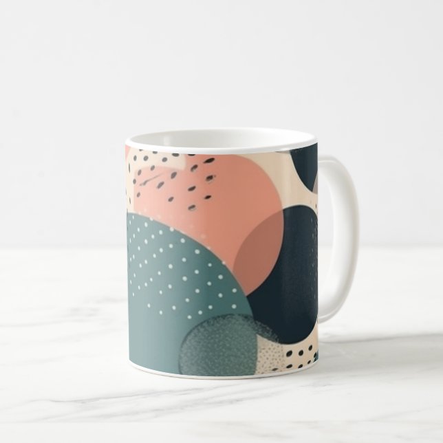 Minimal Abstract Seamless Pattern - Geometric (6) Coffee Mug (Front Right)