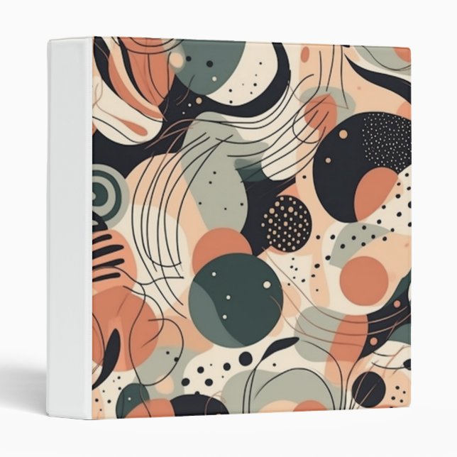 Minimal Abstract Seamless Pattern - Geometric (7) 3 Ring Binder (Front/Spine)