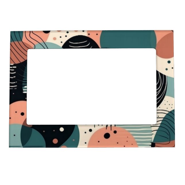 Minimal Abstract Seamless Pattern - Geometric (8) Magnetic Frame (Front)