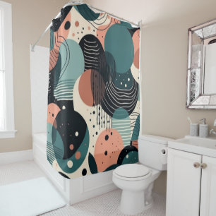 Minimal Abstract Seamless Pattern - Geometric (8) Shower Curtain