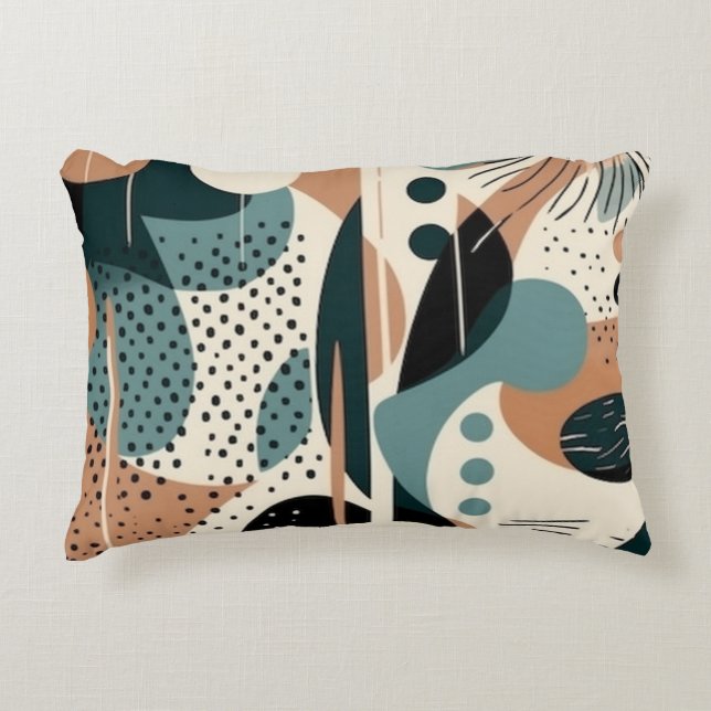 Minimal Abstract Seamless Pattern - Geometric (9) Accent Pillow (Front)