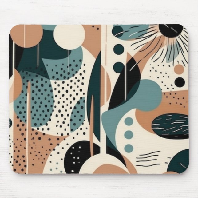 Minimal Abstract Seamless Pattern - Geometric (9) Mouse Pad (Front)