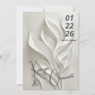 Minimal Abstract Wedding Invitation 