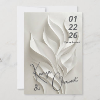 Minimal Abstract Wedding Invitation 