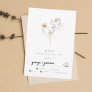 Minimal Abundance Dried Wildflower Pampas Wedding RSVP Card
