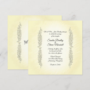 Minimal Accents Yellow Wedding Invitation