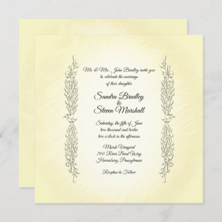 Minimal Accents Yellow Wedding Invitation