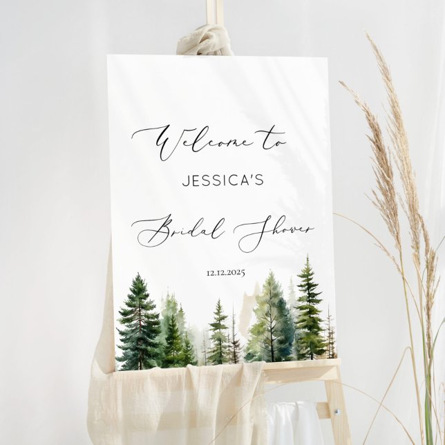 Minimal Adventure awaits bridal shower welcome Foam Board (Creator Uploaded)